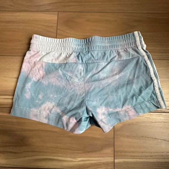 Adidas Women's Tie-Dye Shorts - Blue and Pink - Picture 2 of 3